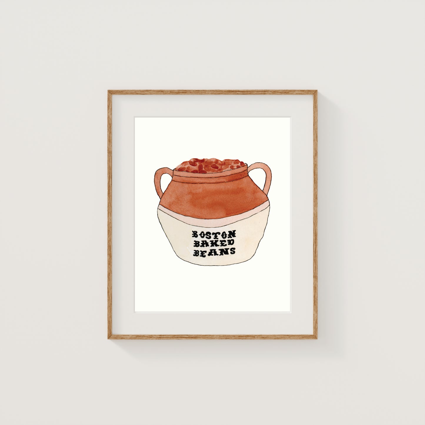 Individual New England Foods Mini Art Prints | Watercolor and Ink