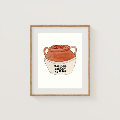Individual New England Foods Mini Art Prints | Watercolor and Ink