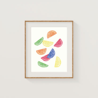 Individual New England Foods Mini Art Prints | Watercolor and Ink