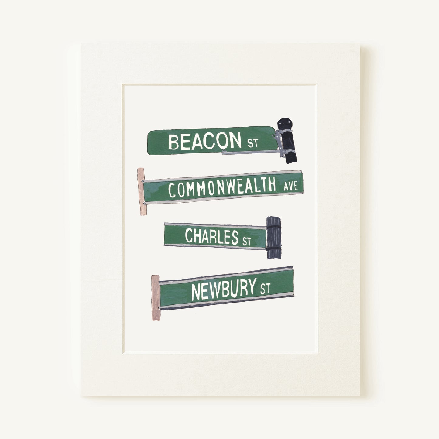 Mini Prints - Boston Collection | Gouache and Ink