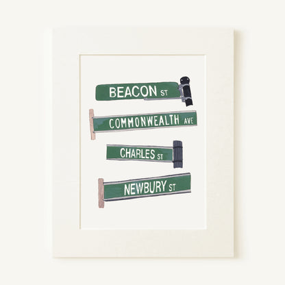 Mini Prints - Boston Collection | Gouache and Ink
