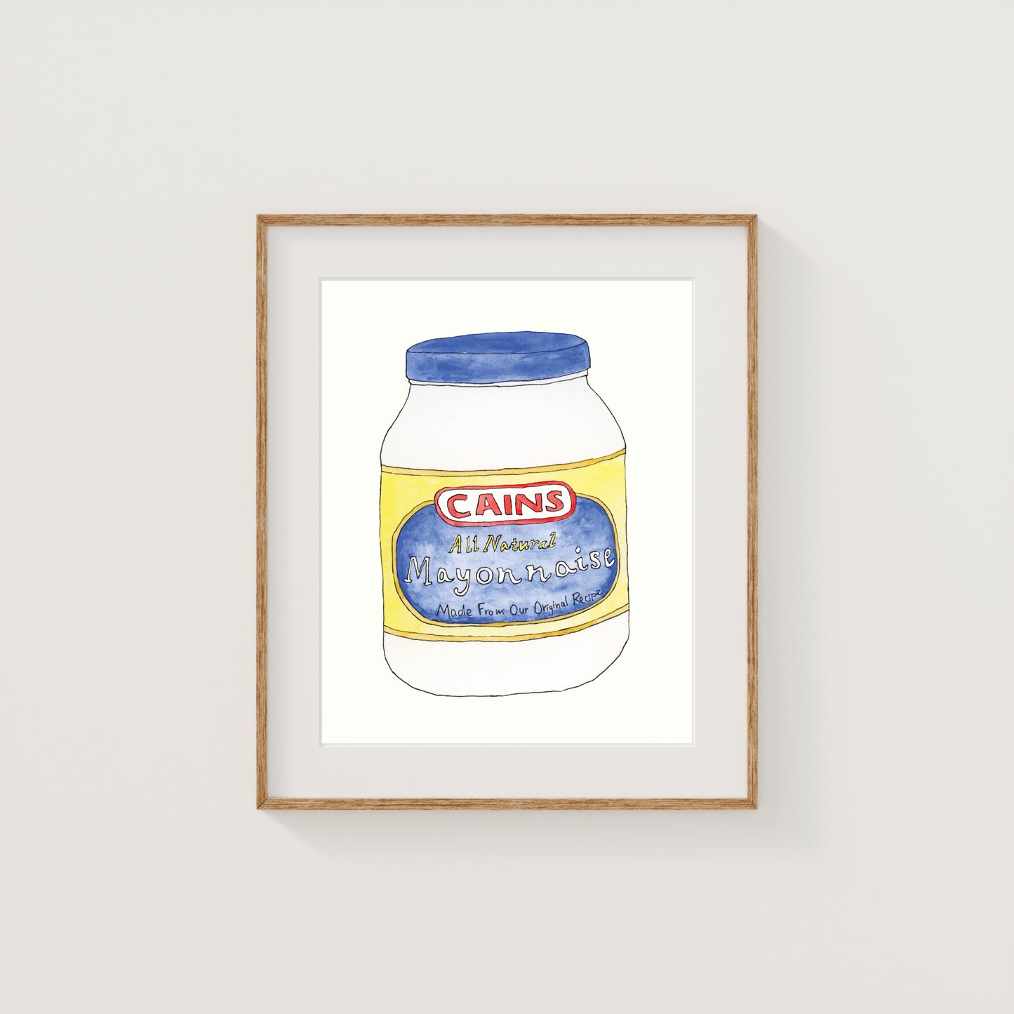 Individual New England Foods Mini Art Prints | Watercolor and Ink