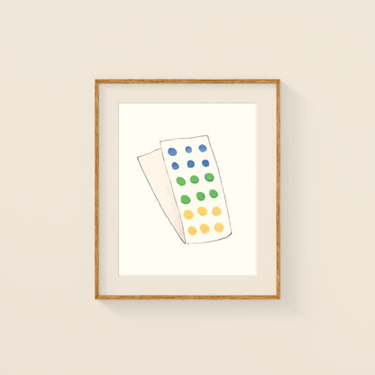 Mini Prints - Retro Candy | Gouache and Ink