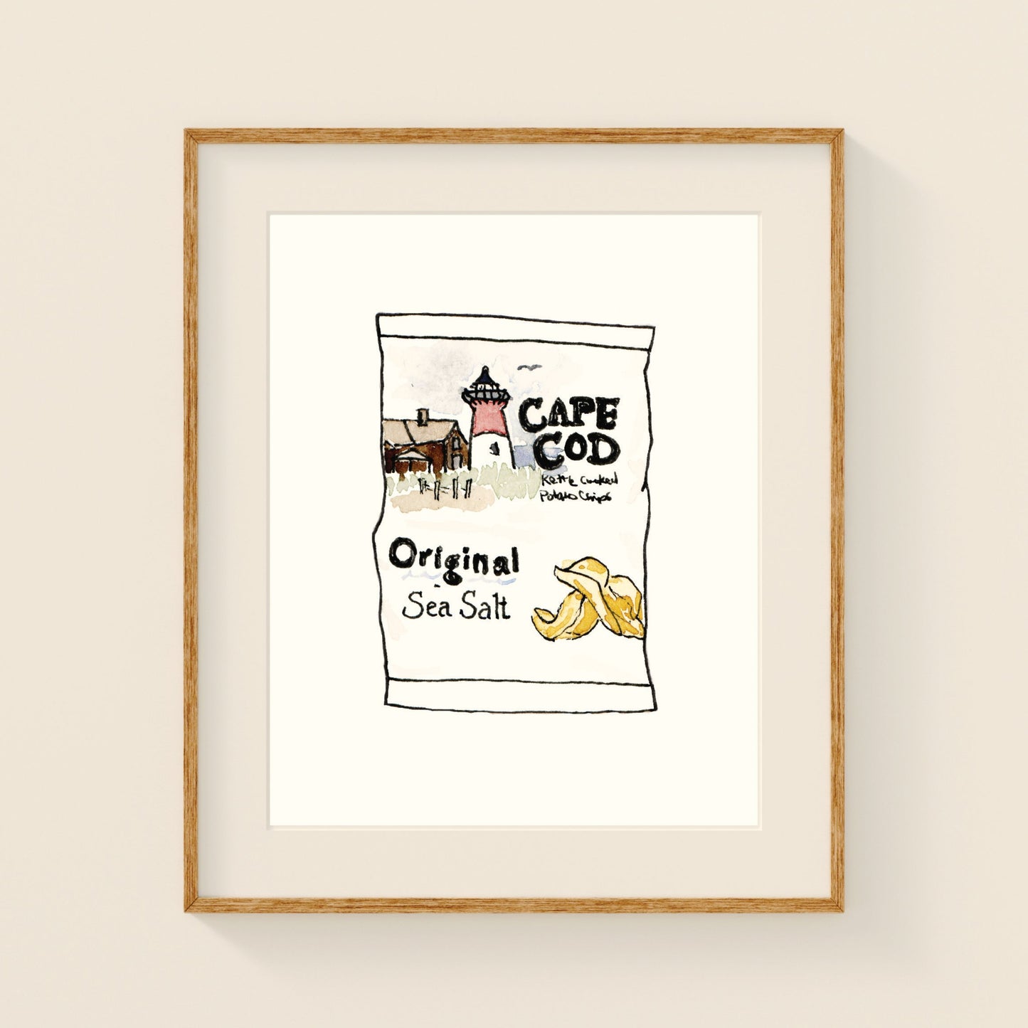 Cape Cod Chips | New England Food | Watercolor and Ink