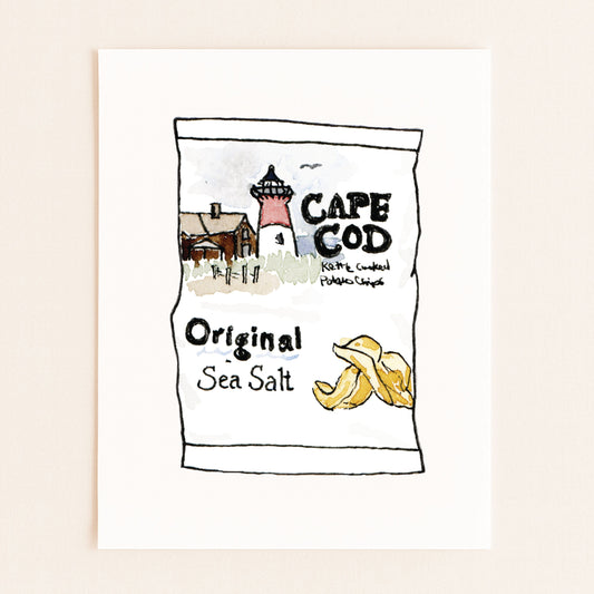 Cape Cod Chips | New England Food | Watercolor and Ink