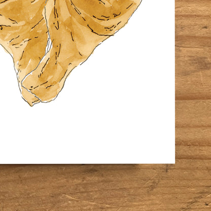 Fried Chicken Wing Heart - Valentine's Day Greeting Card