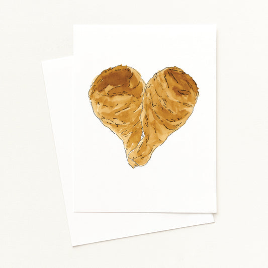 Fried Chicken Wing Heart - Valentine's Day Greeting Card