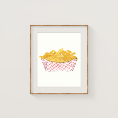 Individual New England Foods Mini Art Prints | Watercolor and Ink
