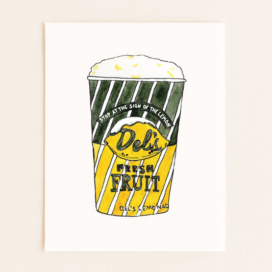 Del's Lemonade | New England Food | Watercolor and Ink