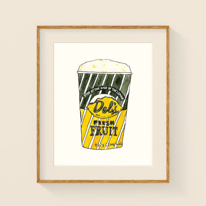 Del's Lemonade | New England Food | Watercolor and Ink