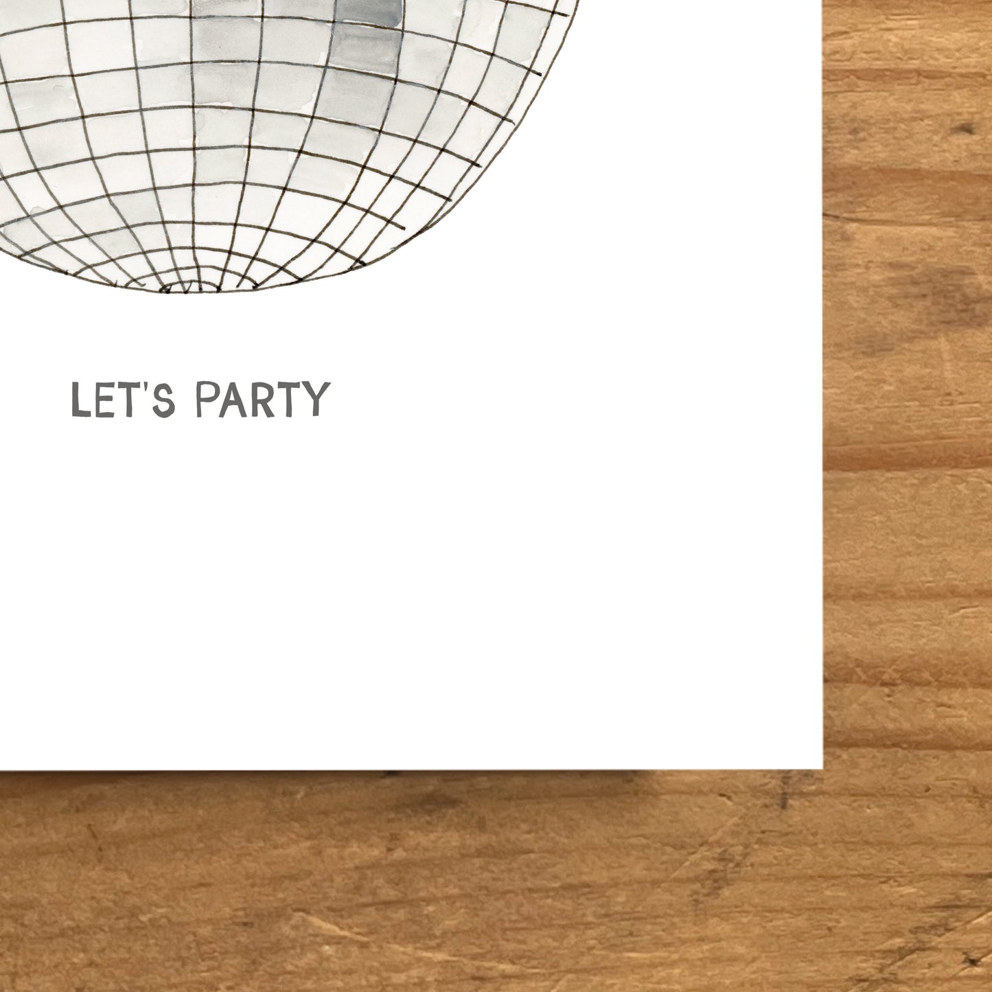 Disco Ball "Let's Party" Greeting Card
