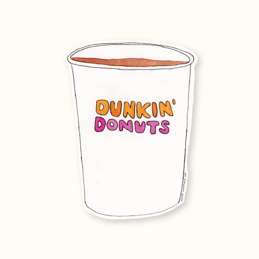 Dunkin Donuts Coffee Cup Sticker