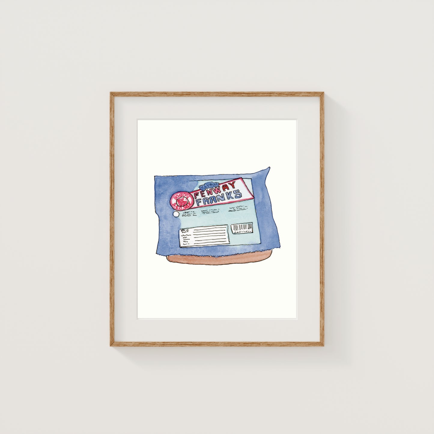 Individual New England Foods Mini Art Prints | Watercolor and Ink