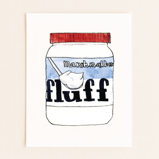 Marshmallow Fluff | New England Food | Watercolor and Ink