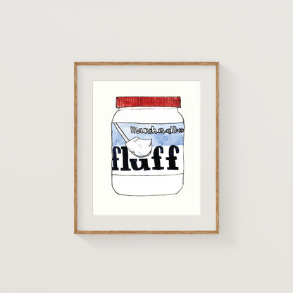 Individual New England Foods Mini Art Prints | Watercolor and Ink