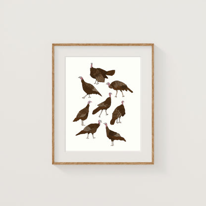 Turkey Trot | New England | Gouache and Ink