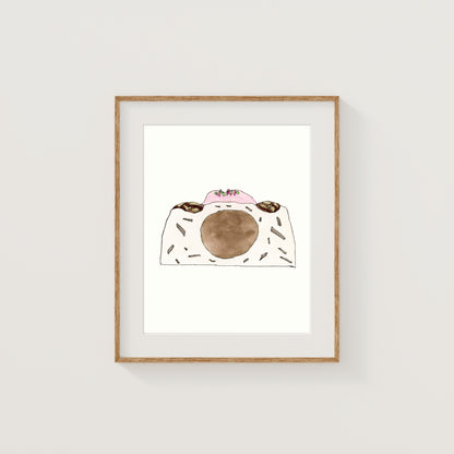 Individual New England Foods Mini Art Prints | Watercolor and Ink
