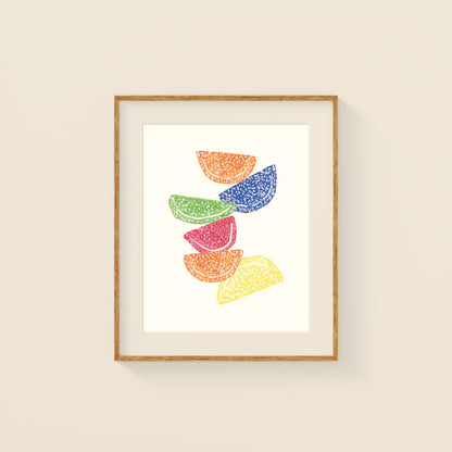 Mini Prints - Retro Candy | Gouache and Ink