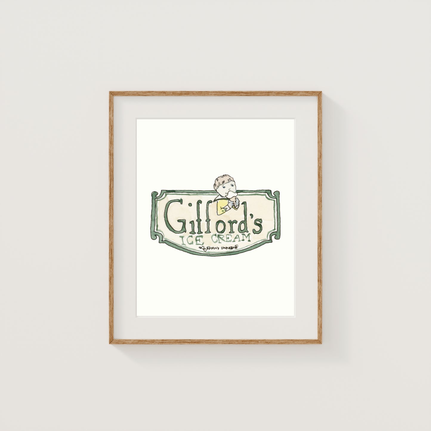 Individual New England Foods Mini Art Prints | Watercolor and Ink