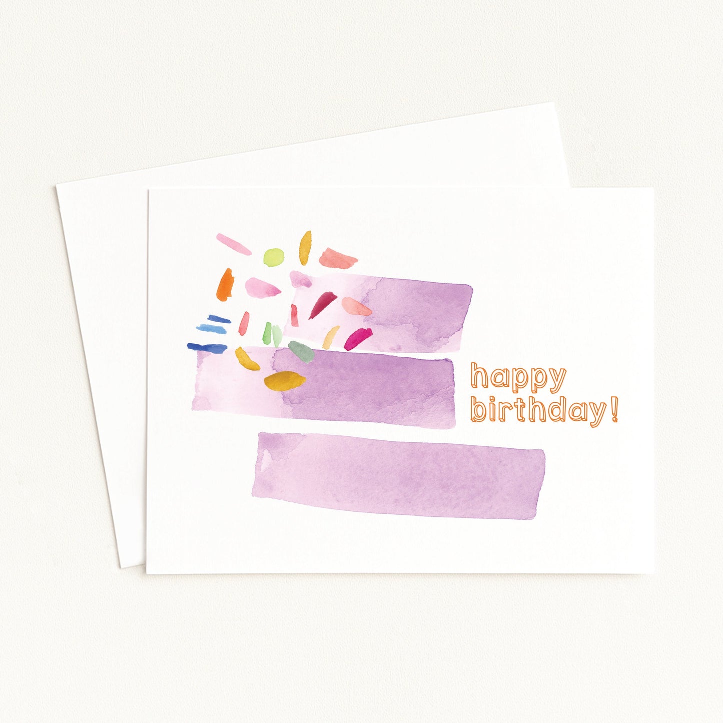 Watercolor Confetti Birthday Greeting Card