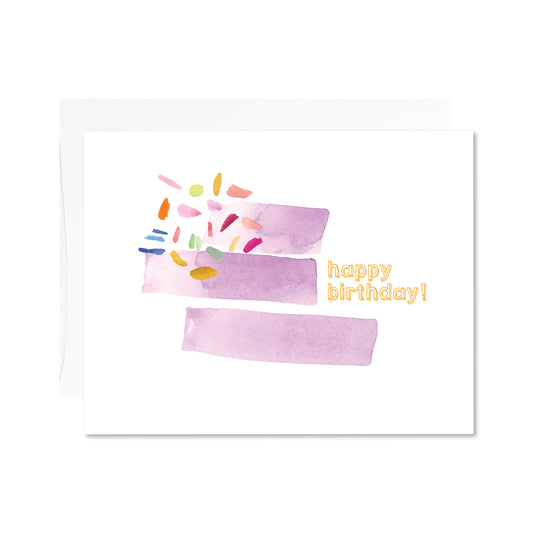 Birthday Card - Watercolor Confetti