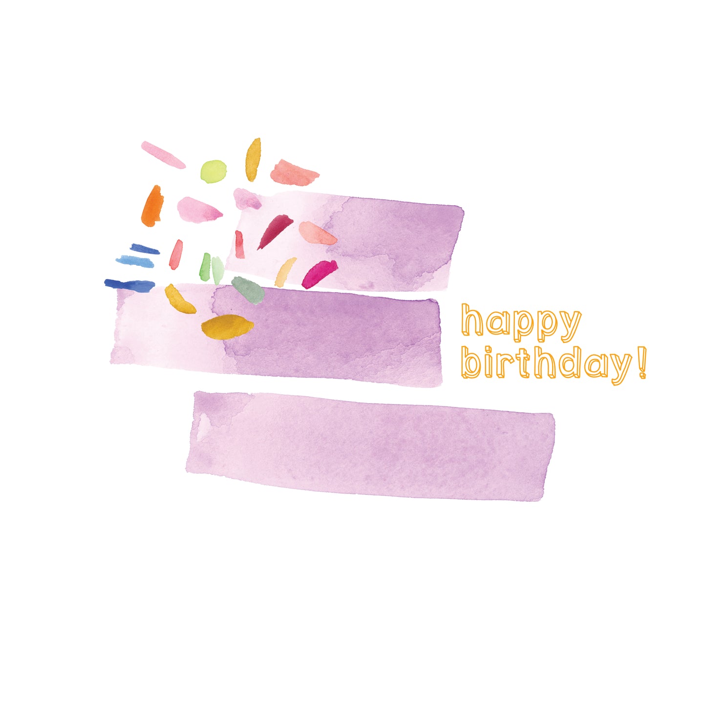 Birthday Card - Watercolor Confetti