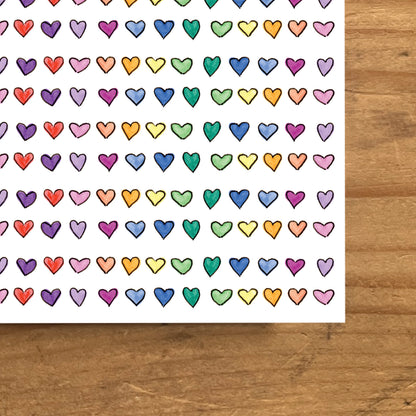 Rainbow Hearts Greeting Card