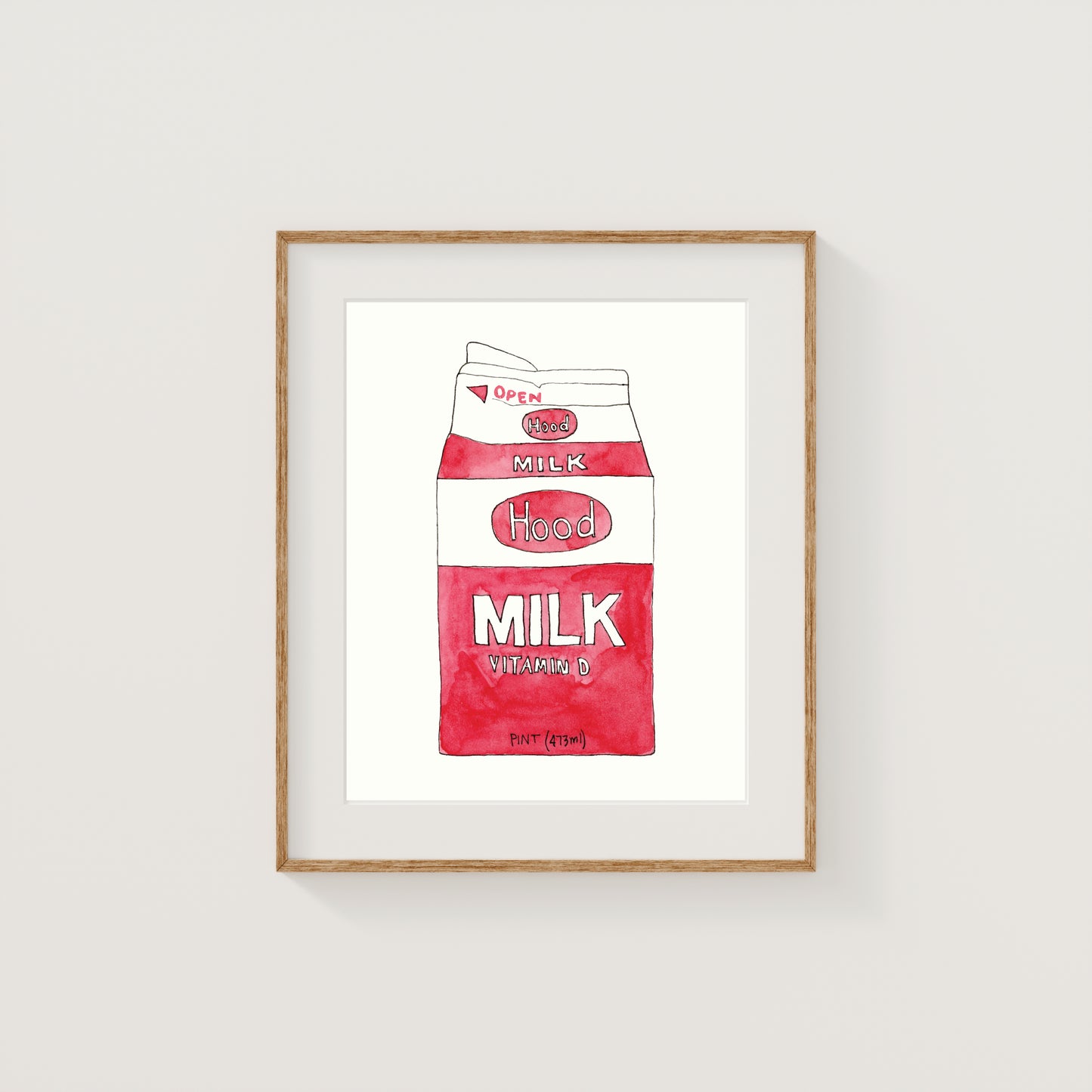 Individual New England Foods Mini Art Prints | Watercolor and Ink
