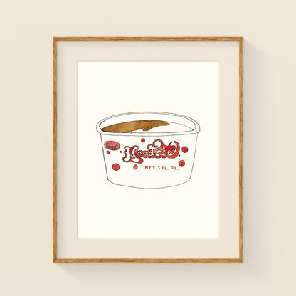 Hoodsie Ice Cream Cup | New England Food | Watercolor and Ink