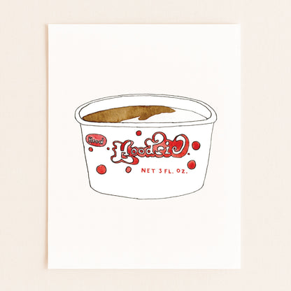 Hoodsie Ice Cream Cup | New England Food | Watercolor and Ink
