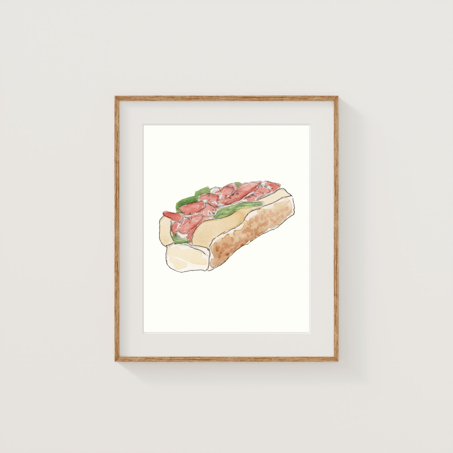 Individual New England Foods Mini Art Prints | Watercolor and Ink