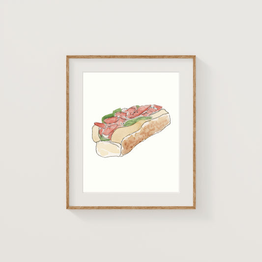Individual New England Foods Mini Art Prints | Watercolor and Ink