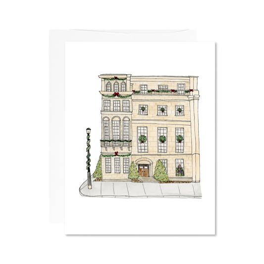 London City Street Holiday Greeting Card