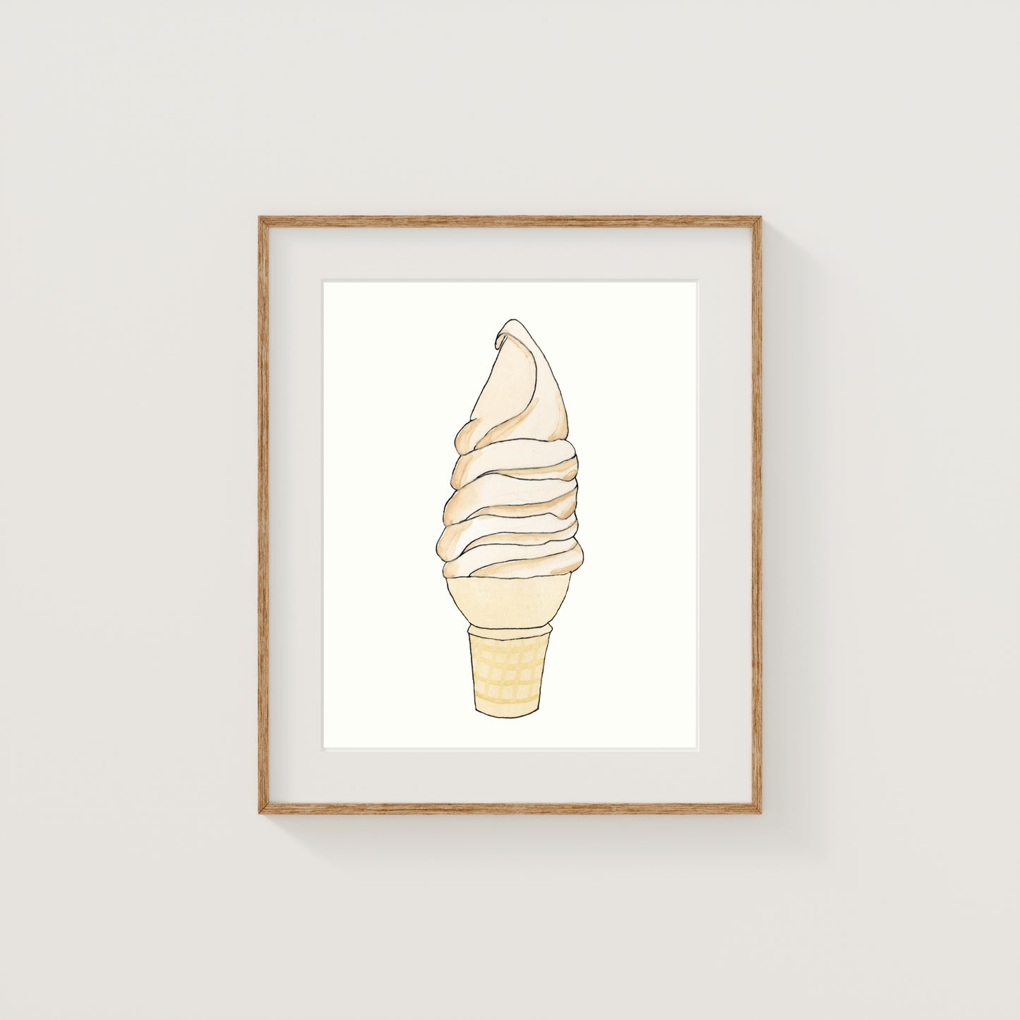Individual New England Foods Mini Art Prints | Watercolor and Ink
