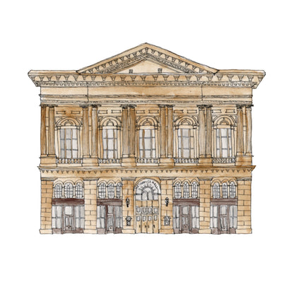 Mechanic's Hall Art Print | Worcester | Watercolor and Ink