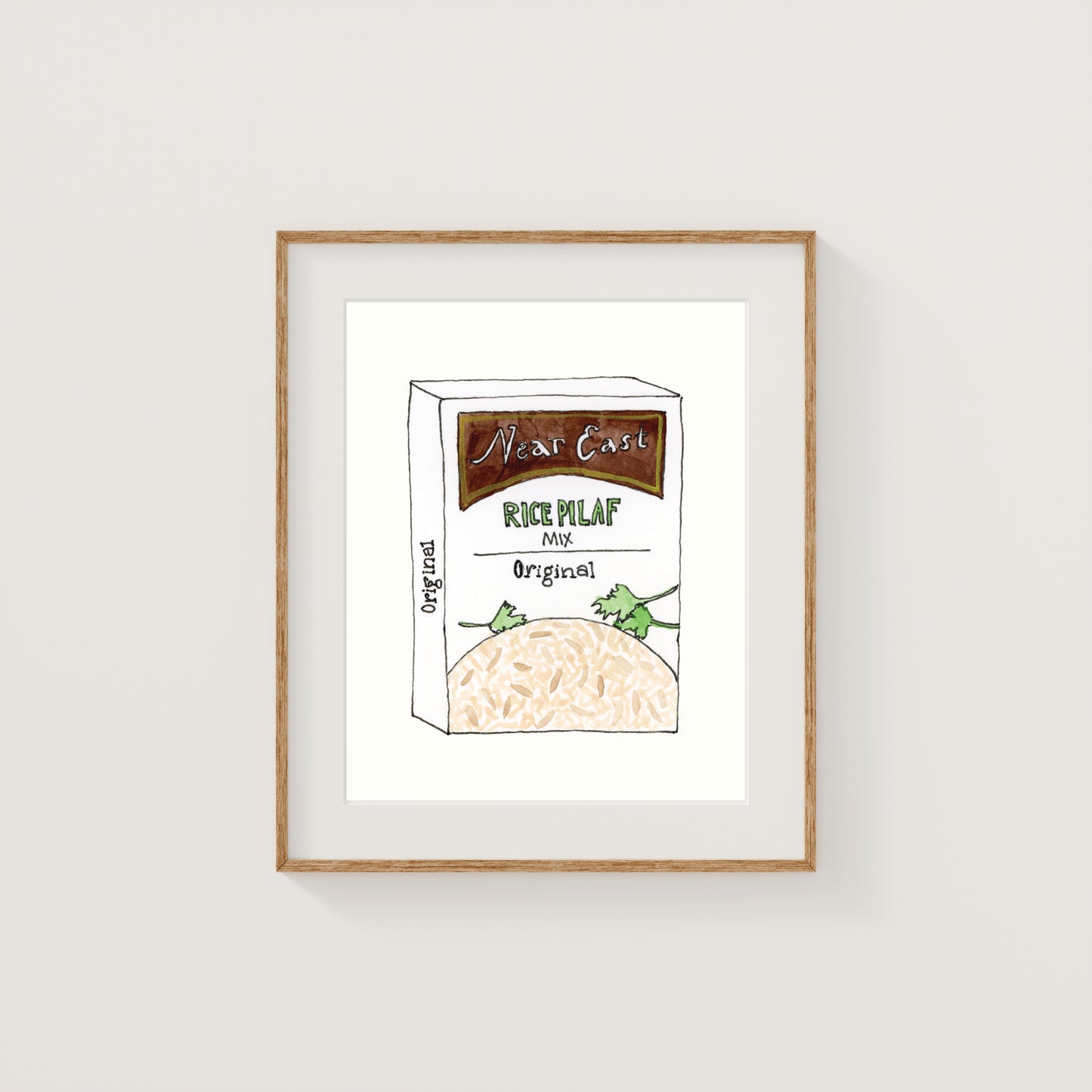 Individual New England Foods Mini Art Prints | Watercolor and Ink