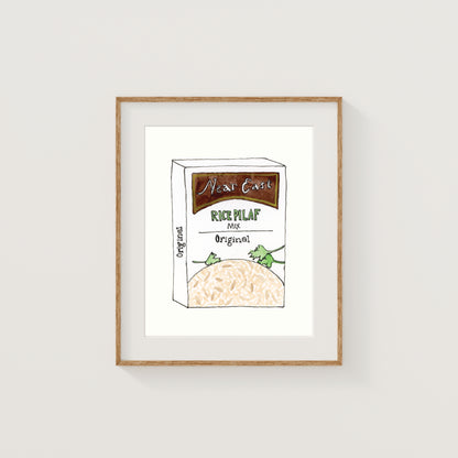 Individual New England Foods Mini Art Prints | Watercolor and Ink