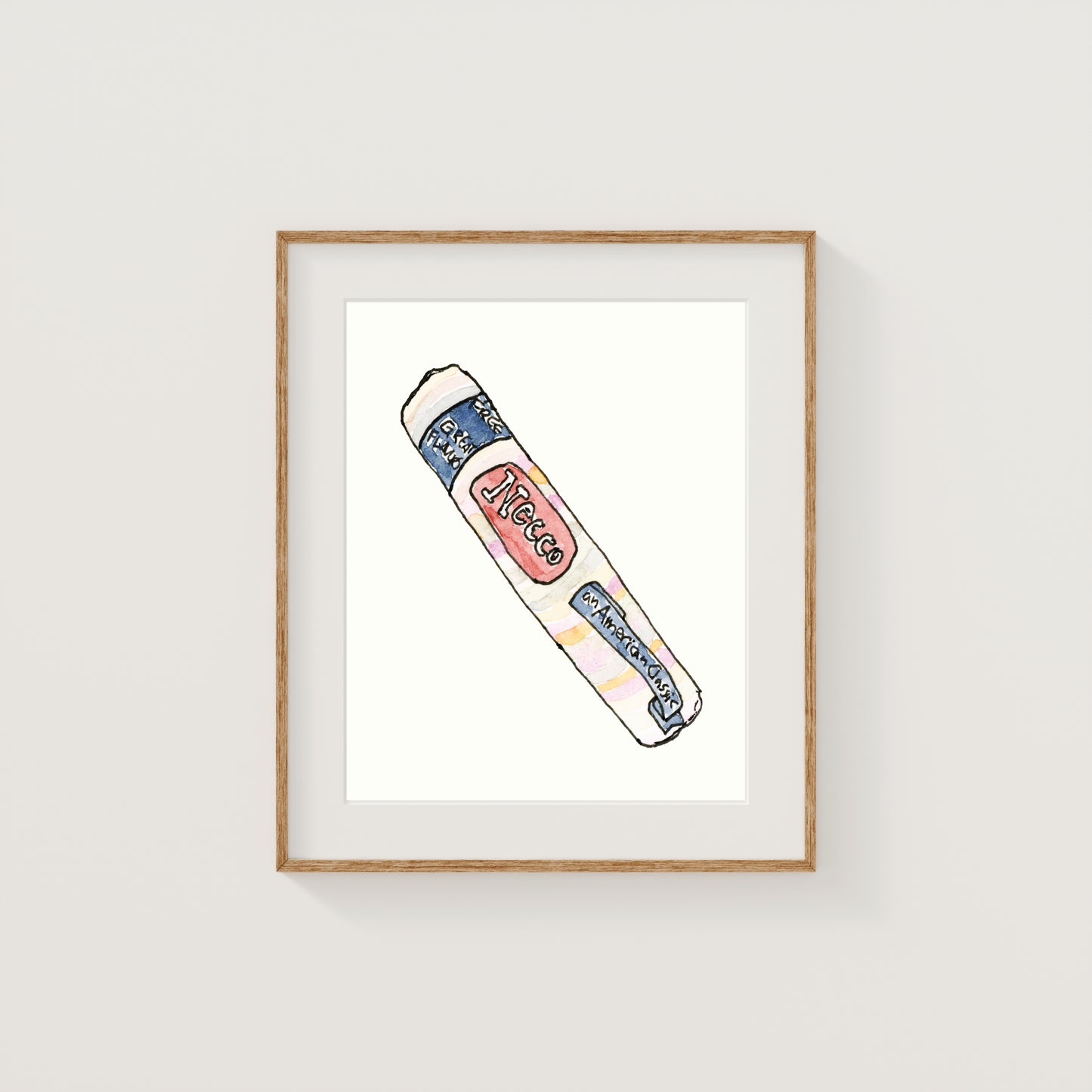 Individual New England Foods Mini Art Prints | Watercolor and Ink