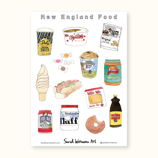 New England Foods sticker sheet