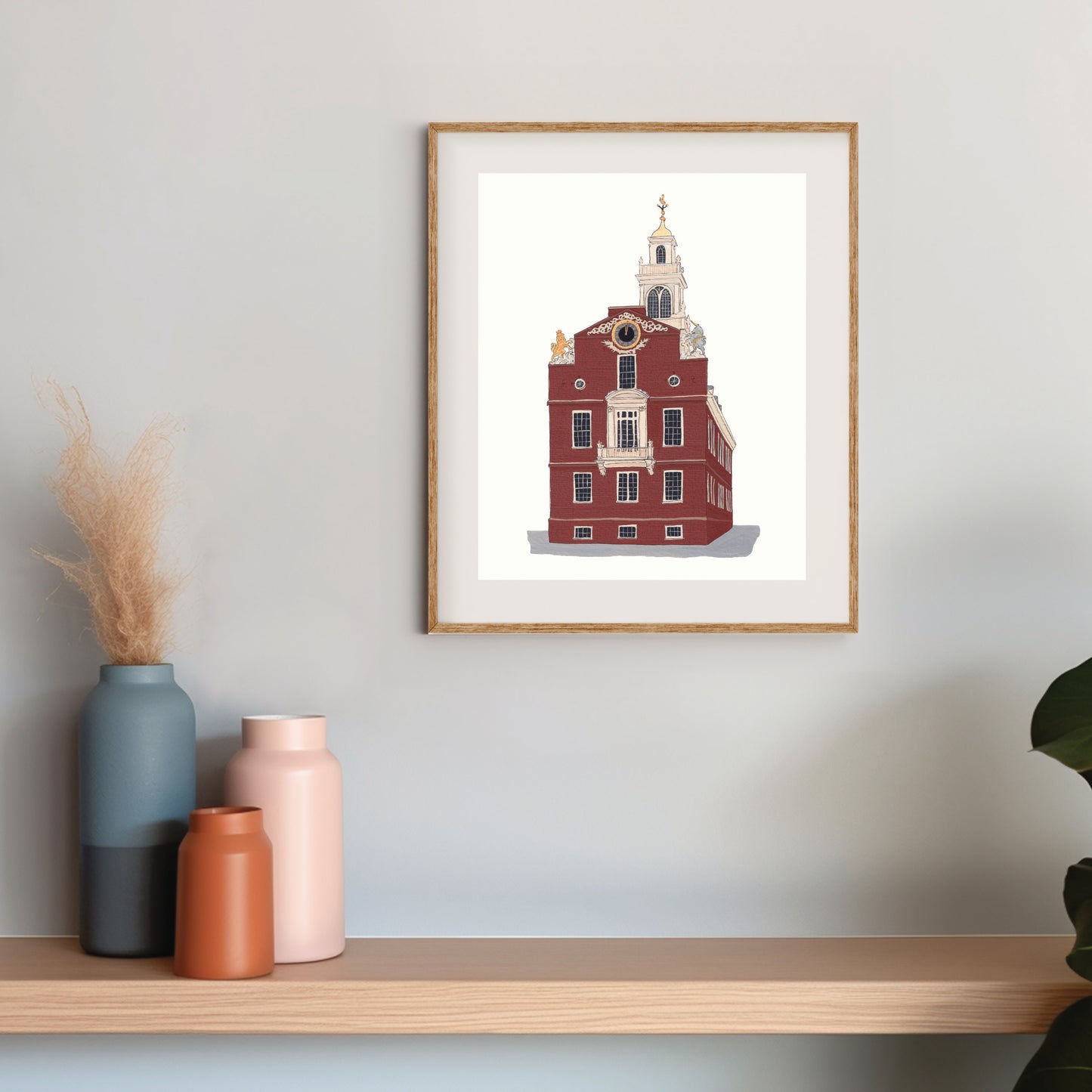 Old State House Boston Art Print | Gouache and Ink
