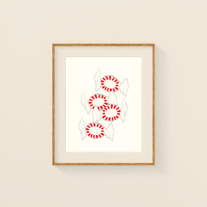 Mini Prints - Retro Candy | Gouache and Ink