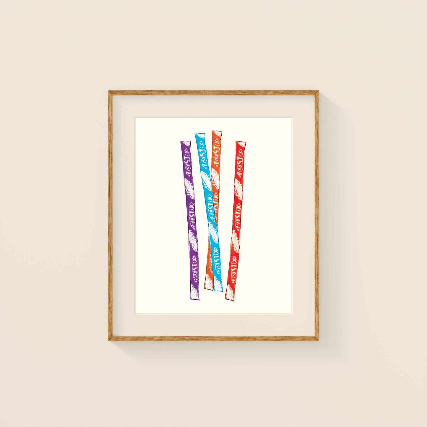 Mini Prints - Retro Candy | Gouache and Ink