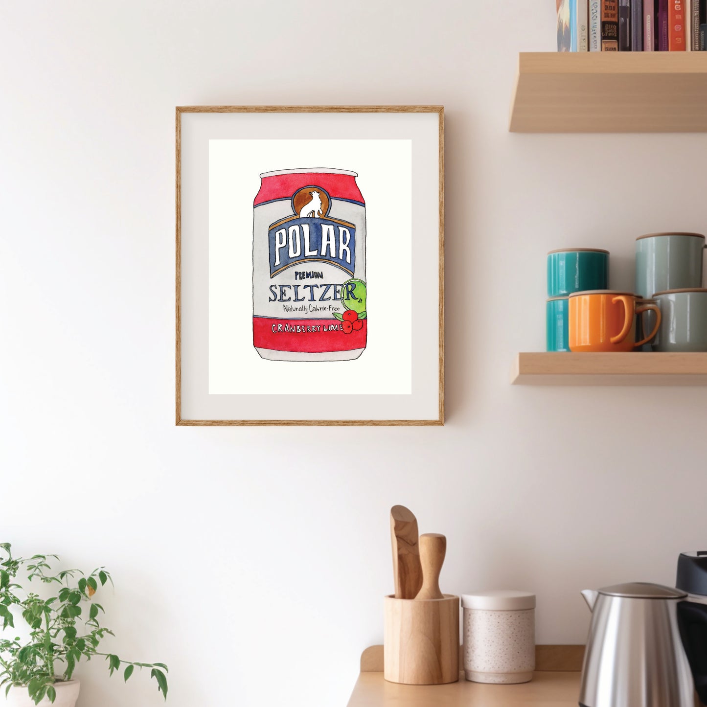 Polar Seltzer Can | New England Food | Watercolor and Ink