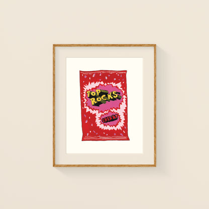 Mini Prints - Retro Candy | Gouache and Ink