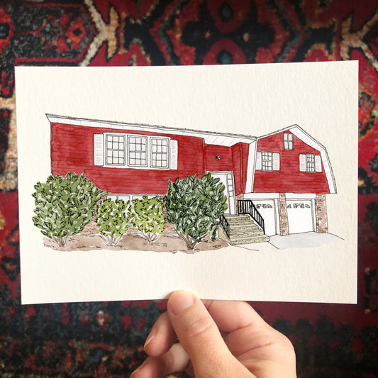 Print of your custom house or building portrait