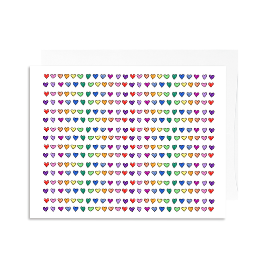 Rainbow Hearts Greeting Card