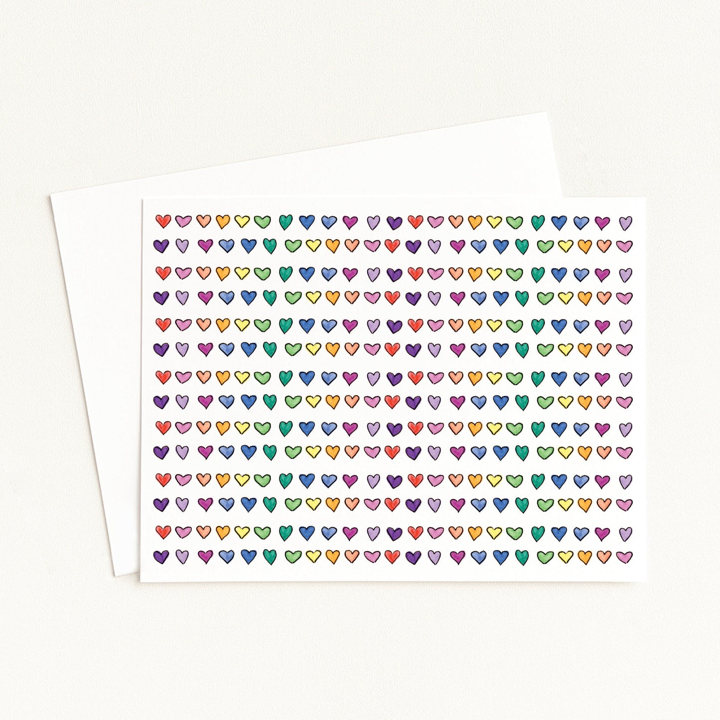 Rainbow Hearts Greeting Card