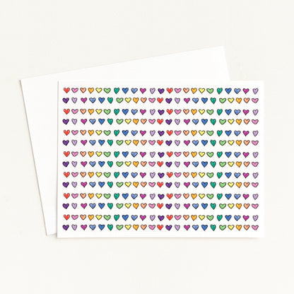 Rainbow Hearts Greeting Card