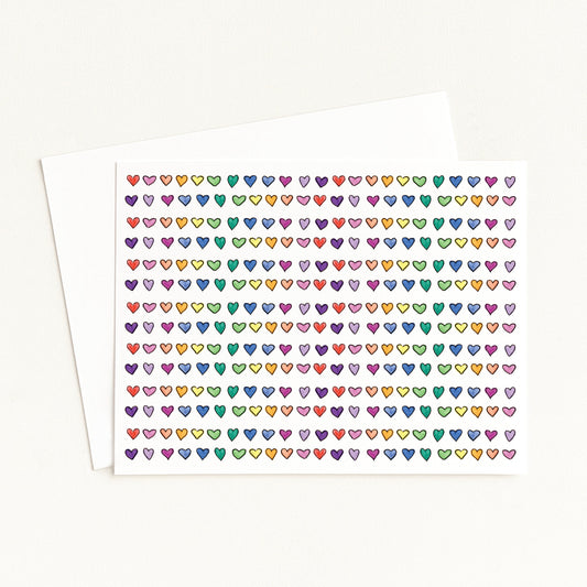 Rainbow Hearts Greeting Card