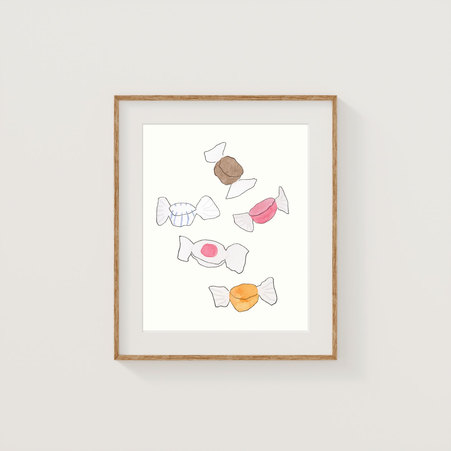 Individual New England Foods Mini Art Prints | Watercolor and Ink